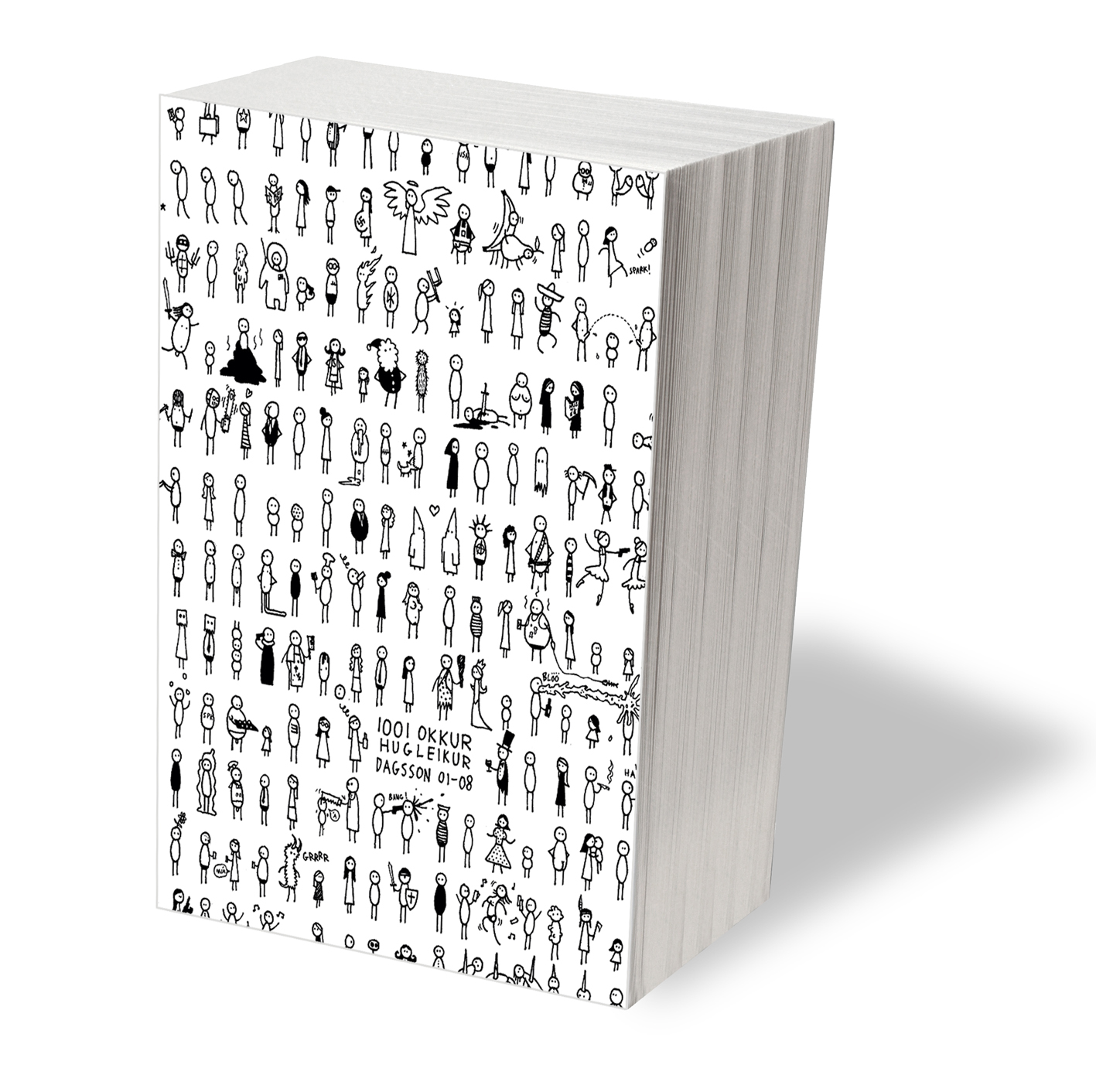 Blank white book w/path