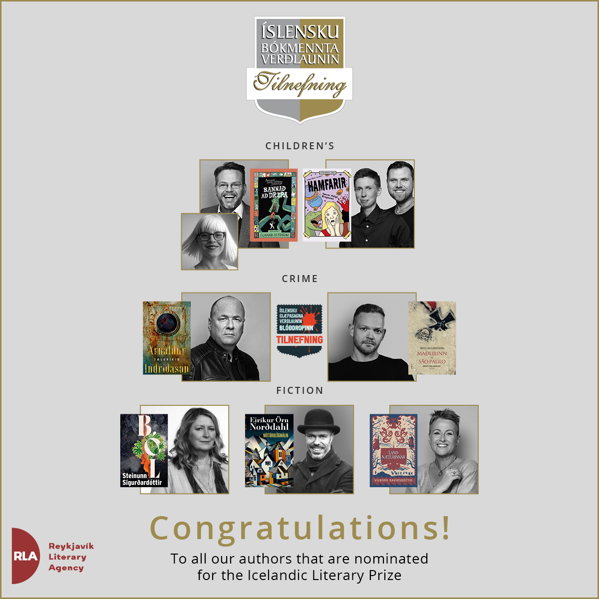 Nominations: The Icelandic Literary Prize and the Blood Drop 2023