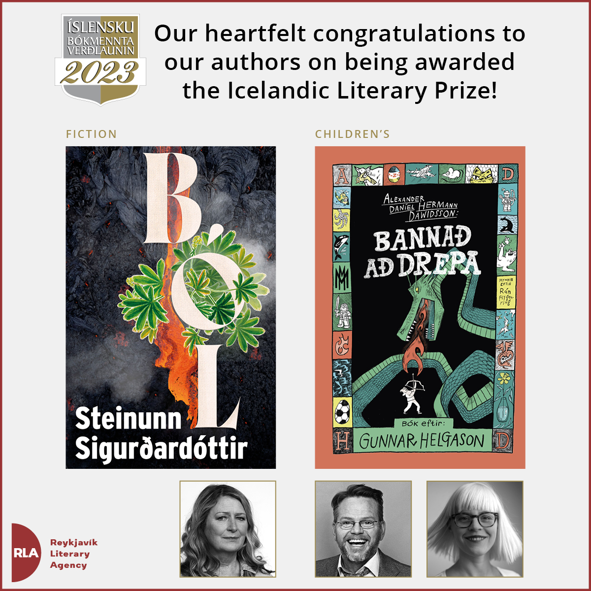 Winners of the Icelandic Literary Prize!